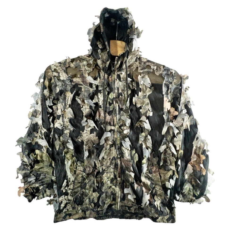 Habit Outdoors Ghillie‎ Suit 3-D Leaf Hunting Concealment Hooded Top Mens Large